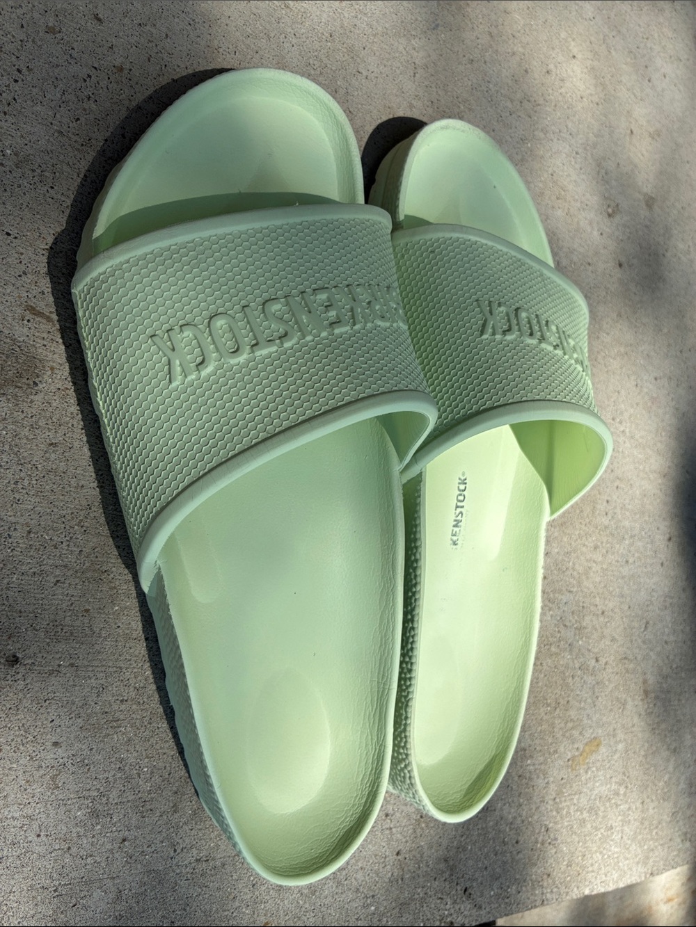 Birkenstock Light Mint Green EVA Slide Sandals